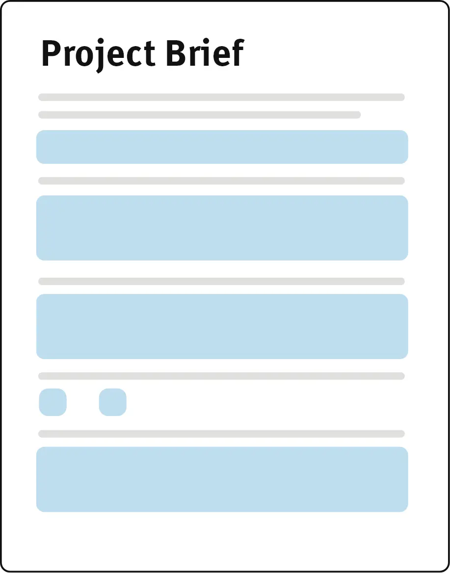 simple graphic of a project brief document